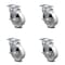 Service Caster 5 Inch Semi Steel Wheel Swivel Top Plate Caster Set with Brake SCC-20S515-SSR-TLB-4 - alternate 1
